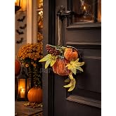 Dekoratif Kadife Balkabağı Masa ve Kapı S&uuml;s&uuml; 10x12 cm &ndash; Halloween ve Sonbahar Dekoru