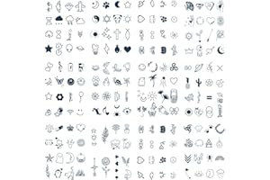 ATOMUS 12pcs Pigment Temporary Tattoos Small Pattern for Fingers Hands Face Neck Waterproof Tattoos Stickers Cute Animals