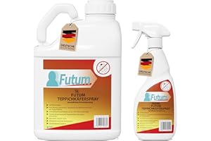 Biozidfreies Teppichkäfer-Mittel 5 Liter + 500ml – mechanische Wirkung gegen Teppichkäfer Zuhause – Effektives Mittel bei Käfer Problemen im Haus – biozidfreie Teppichkäfer Lösung von FUTUM
