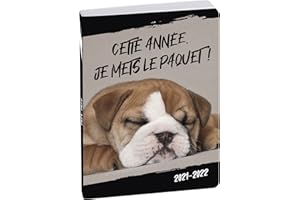 Exacompta - Réf. 1844518E - 1 Agenda Forum Funny Pets Chien 12 x 17 cm Journalier Août 2025 à Juillet 2026 - Visuel Chien