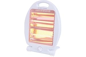UBOON: Calefactor Estufa Halógena Portátil Eléctrico de Bajo Consumo con 2 Niveles de Potencia y Sistema de Seguridad Integrado… (Redondo)