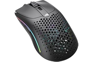 Glorious Gaming – Model O 2 Wireless – hybrydowa 2,4 GHz/Bluetooth, długi czas baterii, superlekka (68 g), czujnik BAMF 2,0 26k, RGB, oburęczna, ślizgacze – Matowa czerń