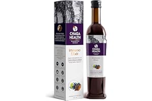 ‎CHAGA HEALTH Chaga Health Chaga Pilz Elixier mit Schwarzer Johannisbeere, Kräutern, Honig & Vitamin C - Trinkfertiges Flüssiges Heilpilze Extrakt und Mushroom aus Nordeuropa. Ideal für Chaga Tee (250ml)