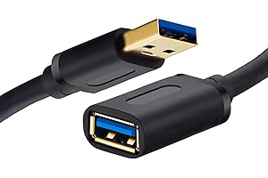 TanQY USB 3.0 Extension Cable 1.8m, USB 3.0 High Speed Extender Cord Type A Male to A Female for Playstation, Xbox, USB Flash Drive, Hard Drive, Card Reader,Scanner,Printer,Keyboard (1.8M)