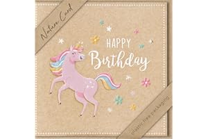 BSB Kartka urodzinowa Nature Card Handmade - jednorożec 15,5 x 15,5 cm