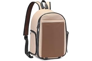 BAICLES Zaino per fotocamera DSLR Borsa a tracolla fotografica impermeabile e antiurto per fotocamera SLR, fotocamera DSLR, obiettivo flash, compatibile con Canon Nikon Sony (rosa)