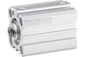 Baomain Compact Thin Air Cylinder SDA 25X35 25mm Bore 35mm Stroke M5 Port