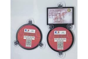 Nola Design Support VTC/Porte Carte VTC, Macaron Avant/arrière Noir Version 3