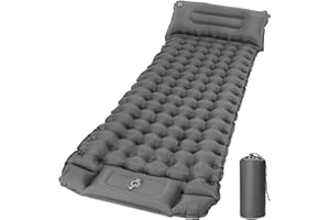 CARBURATEUR Matelas Camping autogonflant Matelas Gonflable avec Pompe à Pied intégrée Idéal pour Le Camping et Les Voyages Confortable et Peu encombrant