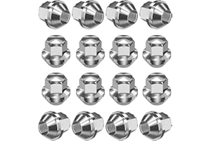 RUIZHI 16 pcs Alloy Wheel Nuts - M12x1.5 | 19mm Hex with Taper Washer - High-Strength Lug Nuts Compatible with Ford F-150/Escort, Ford Fiesta Focus Fusion, for Lincoln (Set)