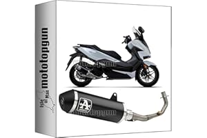 arrow 53541ANN ligne complete approuve open urban aluminium noir embout aluminium noir compatible avec honda forza 125 2021 2022 2023 mototopgun