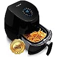 MegaChef Airfryer and Multicooker with 7 Pre-Programmed Settings in Sleek Black, 3.5 quart