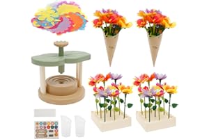 Sesaver Fabric Flower Making Kit for Kids, DIY Flower Bouquet Craft Kit Creative Flowers Pressing Kits, Flowers Garden Building Toys, Arts and Crafts Birthday Present for Over 3 Years Old Kids (B)