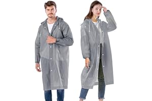 AOKITO Poncho Antipioggia per Donna e Uomo - Impermeabile Riutilizzabile Impermeabile, Mantella Antipioggia in Materiale EVA Traspirante per Escursionismo, Ciclismo, Campeggio e Viaggi