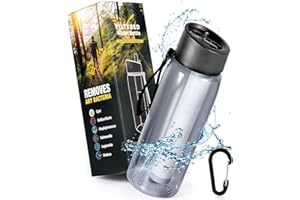 Rawhui Gourde Filtrante Eau non de Survie Camping Potable Bouteille avec Filtre à Eau de Randonnée Réutilisable Filtre à Eau Portable 3000L
