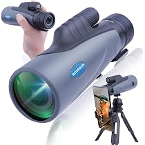 Monoculaire Telescope 12x50 HD - Étanche, Prisme BAK4 - Parfait Pour Observation Oiseaux, Chasse Et Randonnée