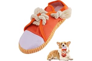 vocheer Dog Chew Toy, Dog Toys to Keep Them Busy Durable Teething Shoe Interactive Squeaky Puppy Toy,Small,Medium Breze, Machine Washable