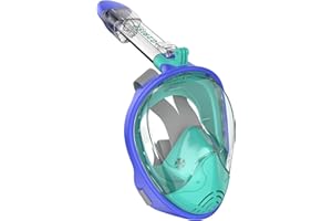 G2RISE Máscara de Buceo, Máscara de Snorkel de Cara Completa 180 Vista Panorámica con Montaje de Snorkel Desmontable, Diseño Antiniebla y Plegable para Adultos y Niños