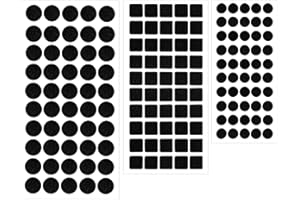 EUZUXU 150 Pezzi Feltrini Adesivi per Mobili Sedie, Sottosedie Rotondi Quadrati, 3mm di Spessore, Feltrini per Mobili Pesanti