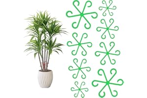 LUMOOM 8 supporti per piante, supporto per piante e piante rampicanti, anello di supporto per Monstera e piante rampicanti, clip per piante da giardino, diverse misure (verde)
