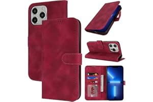 Zouzt Hülle für iPhone 11 Pro Max 6,5-Zoll, Stoßfestes PU Leder Handyhülle Lederhülle Klapphülle mit Kartenhalter und Standfunktion Flip Leather Wallet Phone Cover (Vintage Grape Red)