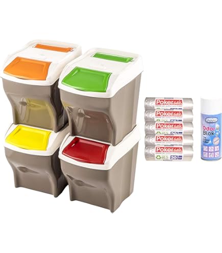 Bama Poker Sak, Sacchetti Pattumiera, 60x65 Cm, 26 Confezioni Da 20 Sacchi Più Omaggio 2 Confezioni Buste Assorbi Odori Per Pattumiere