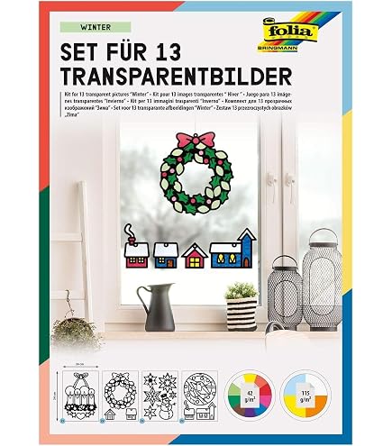 Ursus Dekorationsset Bäume & Sterne – Bastelset Für Winterliche Fenster- & Wanddekoration