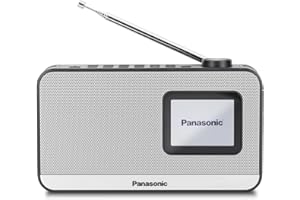 Panasonic RF-D15EG-K Tragbares DAB+/FM Digitalradio mit Bluetooth, 2,4 Zoll TFT LCD-Display, 3W 5cm Lautsprecher, Schlaf-, Wecker- und Uhrfunktion, Schwarz