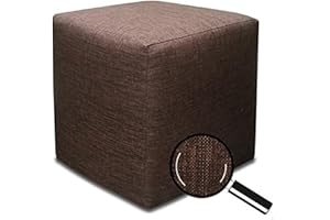 Best For Home | Sitzwürfel Sitzhocker | Bodenkissen Hocker | Sitzhocker Boden | Sitzhocker Holzwerkstoff |Sitzwürfel Polstermaterial | Fußhocker Wohnzimmer | Fußhocker 40x40x40 |Sitzwürfel Dunkelbraun