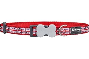 RED DINGO Collier Réglable pour Chien Union Jack 2 4-37 cm -15 mm