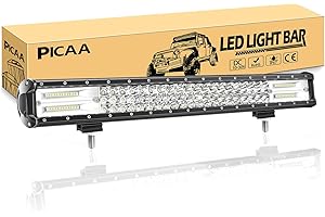 PICAA Led Barre Lumineuse Triple Rangée 22 pouces 324W longue portée Rampe a led barre de led Combo Faisceau de Spot D'inondation 12V 24V hors route Voiture Véhicules 4x4 SUV ATV Camion Tracteur