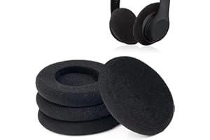 FOKELYI 4 Pieces/ 2 Pairs Ear Cushions Foam, Earpad Cushion Cover, Headphone Covers, Foam Replacement Ear Pads for Most Standard Size Office Telephone Headsets(60mm 2.36 Inch)