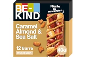 Be-Kind Barre Énergétique Caramel Amande/Sel de Mer 40 g - Pack de 12