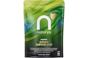 Naturya | Organic Green Superfood Powder Blend 250g | Alkaline, Vegan, Gluten-Free Superfood Powder