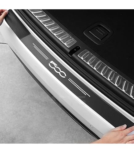 Protezione Paraurti Posteriore Per Fiat 500/500C/500L/500X - Nera In Fibra Carbonio, Anti Graffi - Foto 4