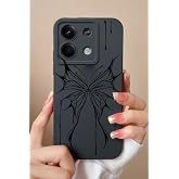 Xiaomi Redmi Note 13 Pro 4G İle Uyumlu Desenli Telefon Kılıfı PDNG01 Kapak Kelebek