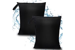 NSWAYY 2 borse da viaggio impermeabili 40 x 50 cm, con cerniera, per vestiti, scarpe e cosmetici, colore nero