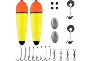 Alwonder Mackerel Fishing Float Set for Mackerel Fishing Include Beads, Baitholder Hooks, Swivel and Float Stops Fully Accessories for Sea Cod or Predatory