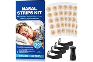 SANRIK Magnetic Nose Strip for Breathing (60 PCS -1 Month Supply) Magnetic Nasal Strips to Improve Airflow Nose Magnet for Comfortable Breathing