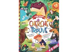 Cherche et Trouve Géant : Animaux, Dinosaures et Fantaisie ! Livre enfant 4-8 ans éducatif: Grand Livre de jeux et d'activités ludiques filles et ... Cahier de vacances maternelle Cp ce1 et ce2