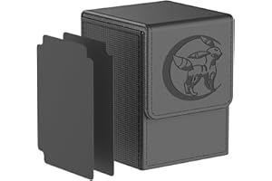 JoyHood Deck Box kompatibel mit PTCG Karten, Sammelkarten Box Kartenbox für 110 TCG/PM Karten, Inklusive 2 Premium Kartentrenner (Grau)