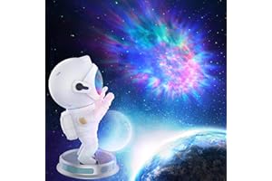 CXXDE Astronaut Star Projector Galaxy Night Light, Galaxy Starry Nebula Ceiling Projection Lamp with Timer and 360°Adjustable,Space Buddy Ideal Present for Children Day
