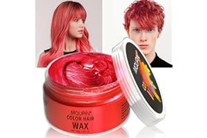 MQUPIN Temporary Hair Dye Wash In Wash Out Hair Colour Wax, Coloured Hair Wax Kids Instant Styling, Natural Hair Colour Pomade Washable Easily for Men, Women, Party, Cosplay, Halloween, Christmas