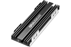 GRAUGEAR Radiator do M.2 NVMe SSD, zestaw chłodnicy Heatsink do Playstation5, PS5 Slim, z pokrywą odprowadzającą ciepło (aluminium)