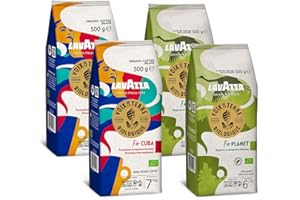 Lavazza Voix de la Terre for Planet et Cuba, Café en Grains Premium Biologique, 4 x 500g, Idéal pour les Machines à Café Automatiques