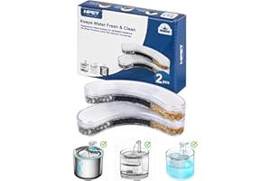 NPET Upgraded 2PCS Pet Water Fountain Filters Compatiable with WF050 & WF100 & WF210 Cat Water Fountain (2pcs)