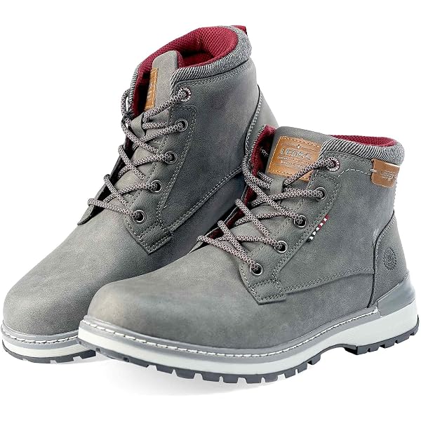 Bottes Homme LEOSS - Classique, Confortables, Semelle Caoutchouc - Style Décontracté Automne/hiver - 2
