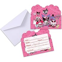10 Cartes Invitation Demon Slayer - Anniversaire Anime, 6,5x4,8 Pouces Avec Enveloppes