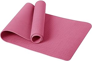 Good Nite Yoga Mat TPE Non-Slip Exercise Fitness Pilates Gymnastics Training Sport Mat Turn Mats Floor Gym with Carry Strap 183 x 61 x 0.6 cm