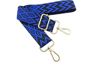 KERIOCUSI Tracolla per Borse Donna Blu Cinghia Della Borsa Larga, Tracolla Regolabile con Gold Moschettone, Durevole per Crossbody Borsa, Borsetta, Chitarra DIY Spalla Accessori per Ragazze, 706